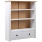 vidaXL Bücherregal Weiß 80 x 35 x 110 cm Massivholz Panama-Kiefer vidaXL Bücherregal Weiß 80 x 35 x 110 cm Massivholz Panama-Kiefer