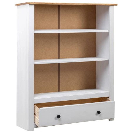 vidaXL Bücherregal Weiß 80 x 35 x 110 cm Massivholz Panama-Kiefer