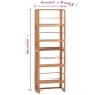 vidaXL Regal 60x30x180 cm Teak Massivholz vidaXL Regal 60x30x180 cm Teak Massivholz