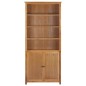 vidaXL Bücherregal mit 2 Türen 90x30x200 cm Massivholz Eiche vidaXL Bücherregal mit 2 Türen 90x30x200 cm Massivholz Eiche