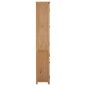 vidaXL Bücherregal mit 2 Türen 90x30x200 cm Massivholz Eiche vidaXL Bücherregal mit 2 Türen 90x30x200 cm Massivholz Eiche