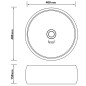 vidaXL Luxuriöses Waschbecken Rund Matt Schwarz 40x15 cm Keramik vidaXL Luxuriöses Waschbecken Rund Matt Schwarz 40x15 cm Keramik