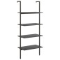 vidaXL Leiterregal mit 4 Böden Schwarz 64x35x152,5 cm vidaXL Leiterregal mit 4 Böden Schwarz 64x35x152,5 cm