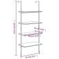 vidaXL Leiterregal mit 4 Böden Schwarz 64x35x152,5 cm vidaXL Leiterregal mit 4 Böden Schwarz 64x35x152,5 cm
