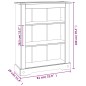 vidaXL Bücherschrank 3 Fächer Mexiko-Stil Kiefernholz 81x29x100 cm vidaXL Bücherschrank 3 Fächer Mexiko-Stil Kiefernholz 81x29x100 cm