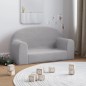 vidaXL Kindersofa 2-Sitzer Hellgrau Weich Plüsch vidaXL Kindersofa 2-Sitzer Hellgrau Weich Plüsch