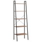 vidaXL Standregal 5 Böden Dunkelbraun und Schwarz 56x35x174 cm vidaXL Standregal 5 Böden Dunkelbraun und Schwarz 56x35x174 cm