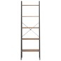 vidaXL Standregal 5 Böden Dunkelbraun und Schwarz 56x35x174 cm vidaXL Standregal 5 Böden Dunkelbraun und Schwarz 56x35x174 cm