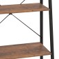 vidaXL Standregal 5 Böden Dunkelbraun und Schwarz 56x35x174 cm vidaXL Standregal 5 Böden Dunkelbraun und Schwarz 56x35x174 cm