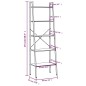 vidaXL Standregal 5 Böden Dunkelbraun und Schwarz 56x35x174 cm vidaXL Standregal 5 Böden Dunkelbraun und Schwarz 56x35x174 cm