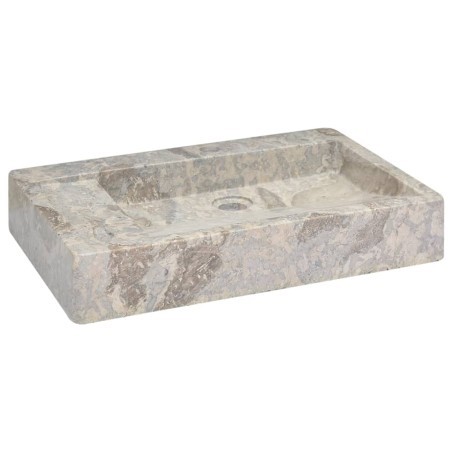 vidaXL Waschbecken Grau 58x39x10 cm Marmor