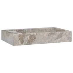 vidaXL Waschbecken Grau 58x39x10 cm Marmor