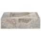 vidaXL Waschbecken Grau 58x39x10 cm Marmor vidaXL Waschbecken Grau 58x39x10 cm Marmor