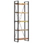 vidaXL Bücherregal 5 Fächer 60x30x180 cm Altholz Massiv vidaXL Bücherregal 5 Fächer 60x30x180 cm Altholz Massiv