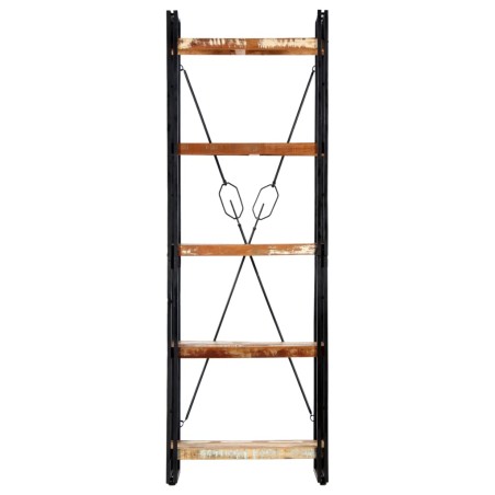 vidaXL Bücherregal 5 Fächer 60x30x180 cm Altholz Massiv