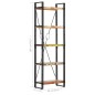 vidaXL Bücherregal 5 Fächer 60x30x180 cm Altholz Massiv vidaXL Bücherregal 5 Fächer 60x30x180 cm Altholz Massiv