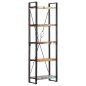 vidaXL Bücherregal 5 Fächer 60x30x180 cm Altholz Massiv vidaXL Bücherregal 5 Fächer 60x30x180 cm Altholz Massiv