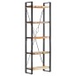 vidaXL Bücherregal 5 Fächer 60x30x180 cm Altholz Massiv vidaXL Bücherregal 5 Fächer 60x30x180 cm Altholz Massiv