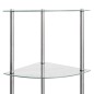 vidaXL Regal mit 6 Ablagen Transparent 30x30x160 cm Hartglas vidaXL Regal mit 6 Ablagen Transparent 30x30x160 cm Hartglas