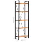 vidaXL Bücherregal 5 Fächer 60x30x180 cm Akazie Massivholz vidaXL Bücherregal 5 Fächer 60x30x180 cm Akazie Massivholz