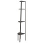 vidaXL Eckregal mit 4 Ablagen Schwarz 45,5x31,5x150 cm vidaXL Eckregal mit 4 Ablagen Schwarz 45,5x31,5x150 cm