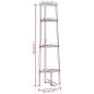 vidaXL Eckregal mit 4 Ablagen Schwarz 45,5x31,5x150 cm vidaXL Eckregal mit 4 Ablagen Schwarz 45,5x31,5x150 cm