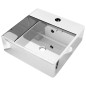 vidaXL Waschbecken mit Überlauf 41 x 41 x 15 cm Keramik Silbern vidaXL Waschbecken mit Überlauf 41 x 41 x 15 cm Keramik Silbern