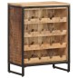 vidaXL Weinschrank 62x33x78,5 cm Raues Mangoholz vidaXL Weinschrank 62x33x78,5 cm Raues Mangoholz
