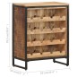 vidaXL Weinschrank 62x33x78,5 cm Raues Mangoholz vidaXL Weinschrank 62x33x78,5 cm Raues Mangoholz
