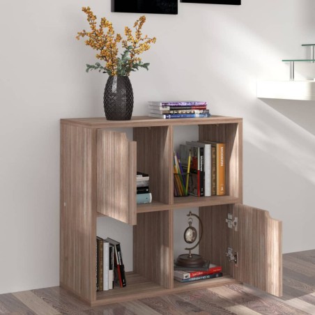 vidaXL Bücherregal Grau Sonoma-Eiche 60x27,5x59,5 cm Holzwerkstoff
