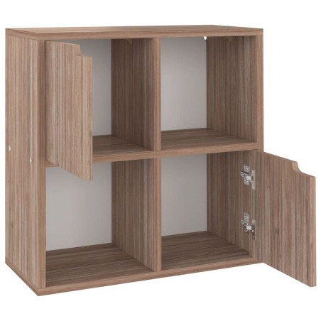 vidaXL Bücherregal Grau Sonoma-Eiche 60x27,5x59,5 cm Holzwerkstoff