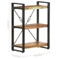 vidaXL Bücherregal 3 Fächer 60x30x80 cm Altholz Massiv vidaXL Bücherregal 3 Fächer 60x30x80 cm Altholz Massiv