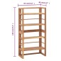 vidaXL Regal 60x30x120 cm Teak Massivholz vidaXL Regal 60x30x120 cm Teak Massivholz
