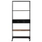 vidaXL Bücherregal 80x35x180 cm Raues Mangoholz & Eisen
