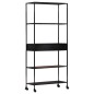 vidaXL Bücherregal 80x35x180 cm Raues Mangoholz & Eisen