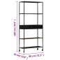 vidaXL Bücherregal 80x35x180 cm Raues Mangoholz & Eisen