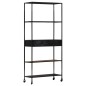 vidaXL Bücherregal 80x35x180 cm Raues Mangoholz & Eisen
