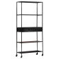 vidaXL Bücherregal 80x35x180 cm Raues Mangoholz & Eisen