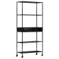 vidaXL Bücherregal 80x35x180 cm Raues Mangoholz & Eisen