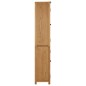 vidaXL Bücherschrank mit 4 Türen 80x35x180 cm Eiche Massivholz & Glas vidaXL Bücherschrank mit 4 Türen 80x35x180 cm Eiche Massivholz & Glas