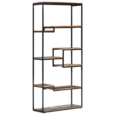 vidaXL Bücherregal 80x30x180 cm Altholz Massiv