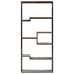 vidaXL Bücherregal 80x30x180 cm Altholz Massiv