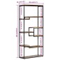 vidaXL Bücherregal 80x30x180 cm Altholz Massiv vidaXL Bücherregal 80x30x180 cm Altholz Massiv