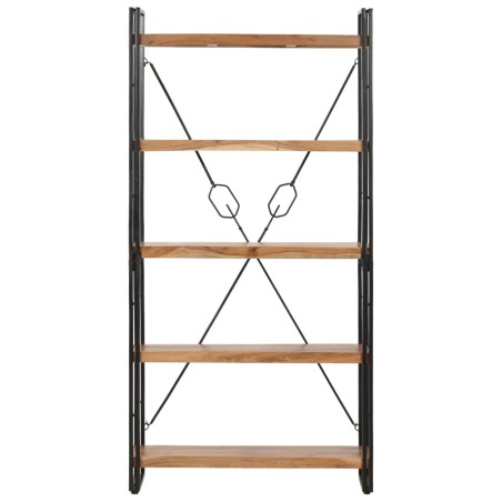 vidaXL Bücherregal 5 Fächer 90 x 30 x 180 cm Massivholz Akazie