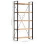 vidaXL Bücherregal 5 Fächer 90 x 30 x 180 cm Massivholz Akazie vidaXL Bücherregal 5 Fächer 90 x 30 x 180 cm Massivholz Akazie