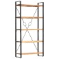 vidaXL Bücherregal 5 Fächer 90 x 30 x 180 cm Massivholz Akazie vidaXL Bücherregal 5 Fächer 90 x 30 x 180 cm Massivholz Akazie