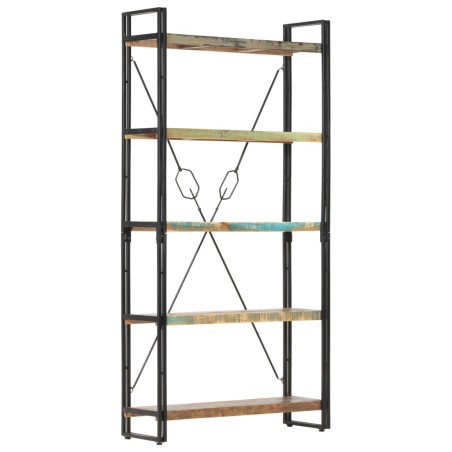 vidaXL Bücherregal 5 Fächer 90x30x180 cm Altholz Massiv