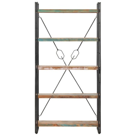 vidaXL Bücherregal 5 Fächer 90x30x180 cm Altholz Massiv