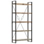 vidaXL Bücherregal 5 Fächer 90x30x180 cm Altholz Massiv vidaXL Bücherregal 5 Fächer 90x30x180 cm Altholz Massiv