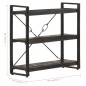 vidaXL Bücherregal 3 Fächer Schwarz 90x30x80 cm Mango Massivholz vidaXL Bücherregal 3 Fächer Schwarz 90x30x80 cm Mango Massivholz